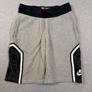 Nike Air Athletics Mens Size Small Elastic Waist Sweat Shorts Gray Black Pockets